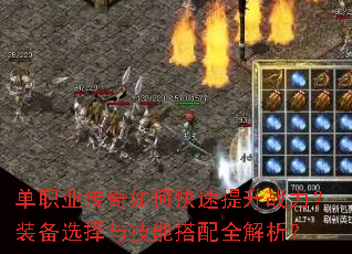 单职业传奇如何快速提升战力?装备选择与技能搭配全解析? 单职业传奇如何快速提升战力?装备选择与技能搭配全解析?
