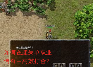 如何在迷失单职业传奇中高效打金? 如何在迷失单职业传奇中高效打金?